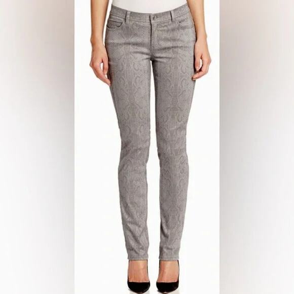 Lafayette 148 New York Women's Size 8 Gray Snakeskin Print Pants - Picture 1 of 8